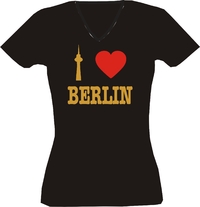 T-Shirt I love Berlin Lady Gold
