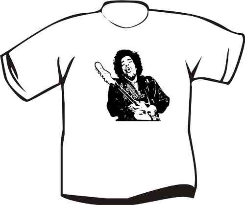 T-Shirt Jimmy Hendrix mit Gitarre