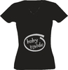 T-Shirt Lady V-Neck  Baby Inside
