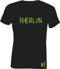 T-Shirt Slim Fit  -Berlin- Schriftzug mit Brandenburger Tor