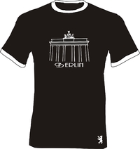 T-Shirt Ringer   Brandenburger Tor (Umriss)
